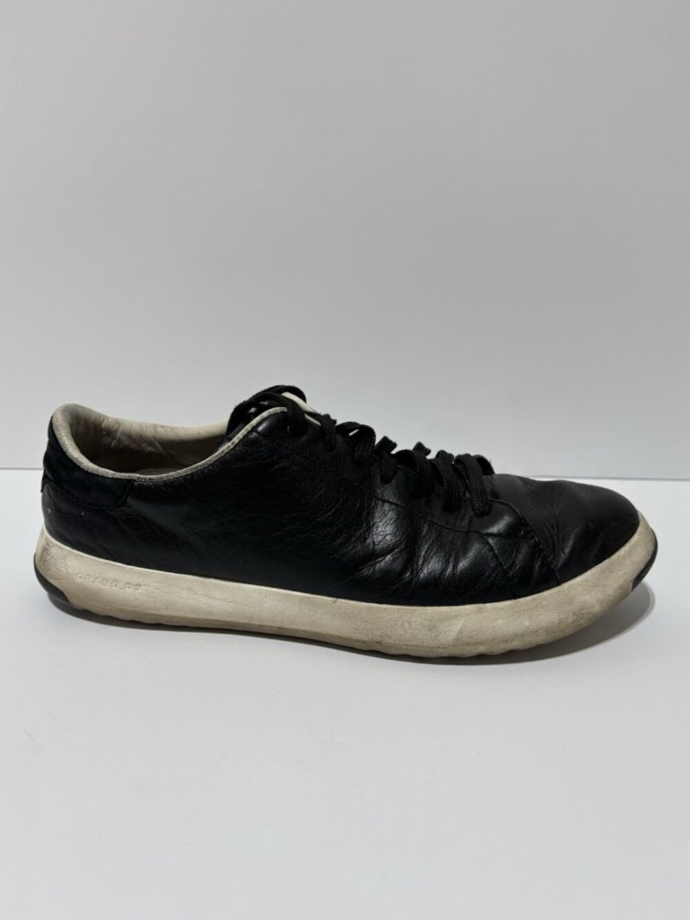 Cole Haan Men’s GrandPro Black Leather Tennis Shoes, Size 10.5 D